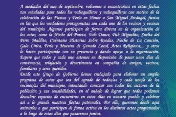 Programa de fiestas de San Miguel 2018 (Foto TA)